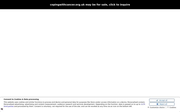 Screenshot of copingwithcancer.org.uk