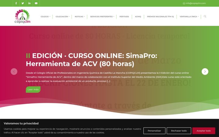 Screenshot of copiqclm.com