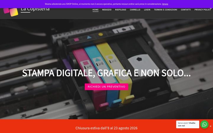 Screenshot of copisteriaostia.it