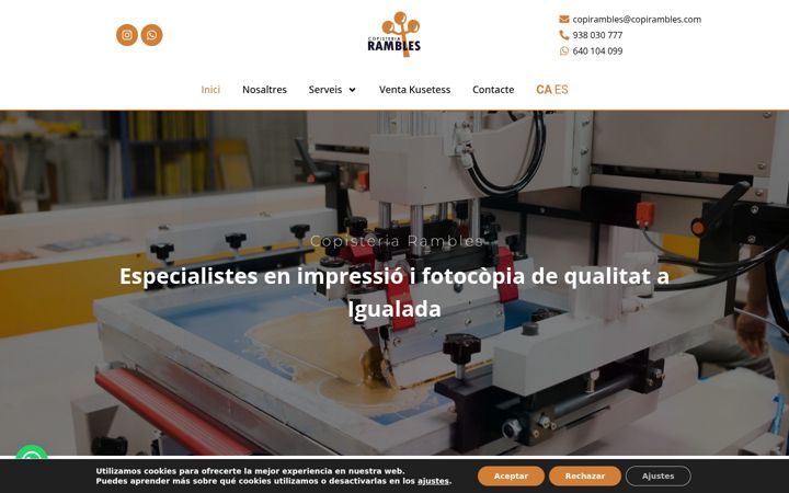 Screenshot of copisteriarambles.com
