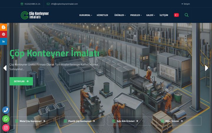 Screenshot of copkonteynerimalati.com