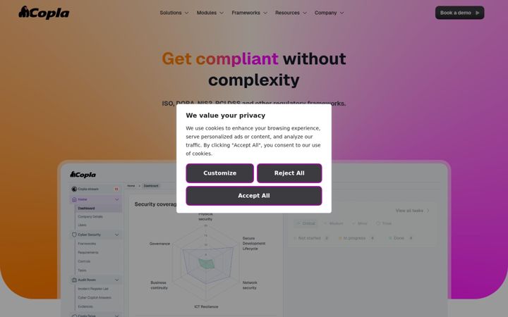 Screenshot of copla.com