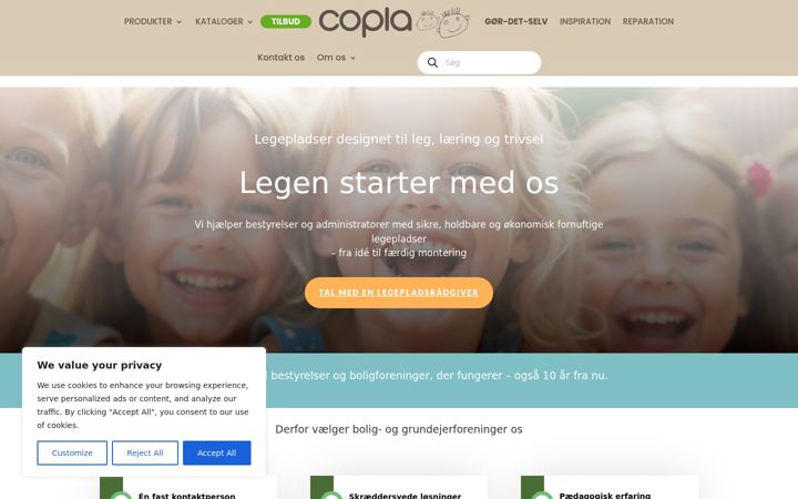 Screenshot of copla.dk