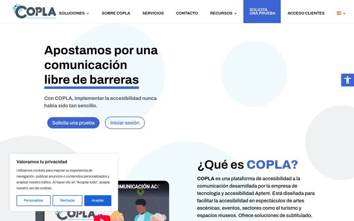 Skärmbild av copla.io
