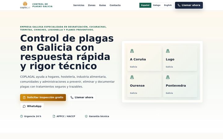 Screenshot of coplagal.com