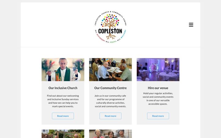 Screenshot of coplestoncentre.org.uk
