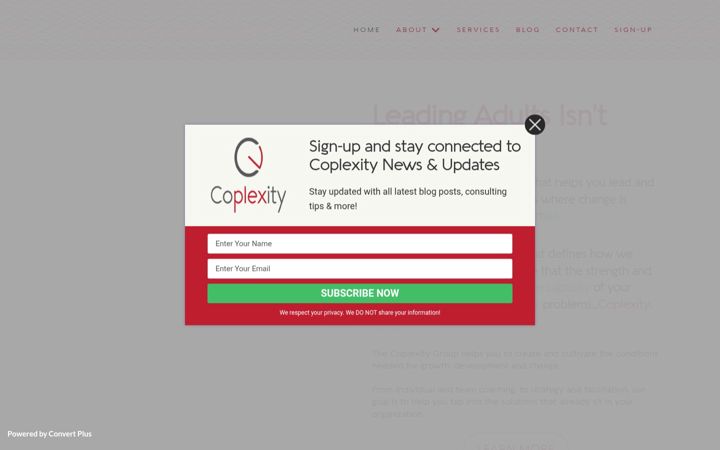 Screenshot of coplexity.com