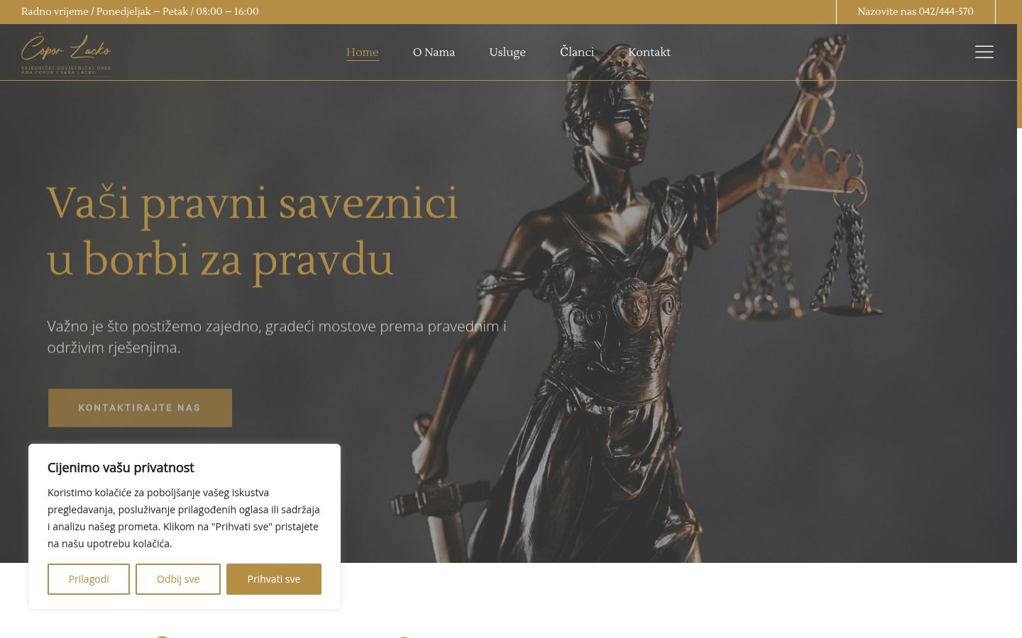 Ekrānuzņēmums ar piekrišanas baneri, kas tika rādīts pirms jebkādas mijiedarbības