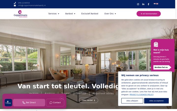 Screenshot of coppelmansmakelaardij.nl