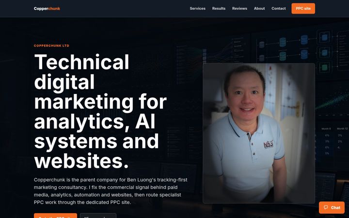 Screenshot of copperchunk.com