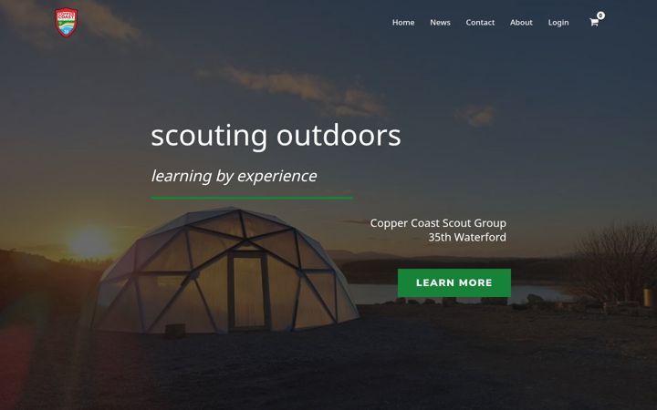 Screenshot ta' coppercoastscout.ie