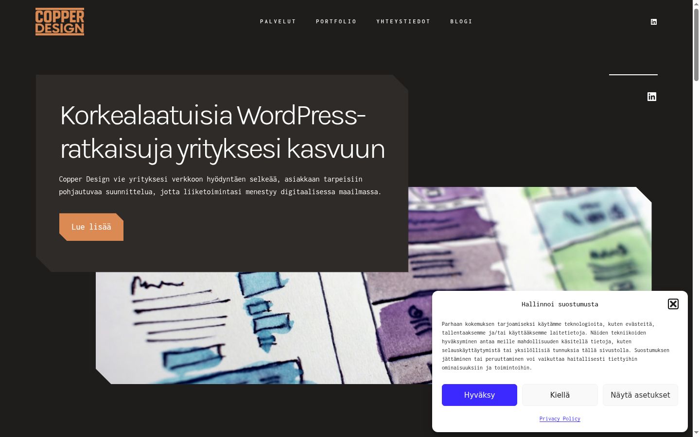 Screenshot tal-banner tal-kunsens muri qabel kwalunkwe interazzjoni