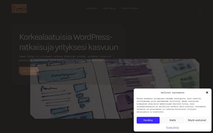 Screenshot of copperdesign.fi