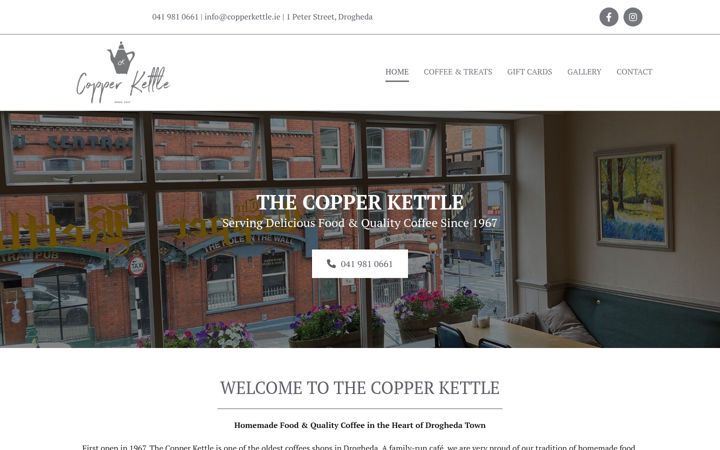 Screenshot of copperkettle.ie
