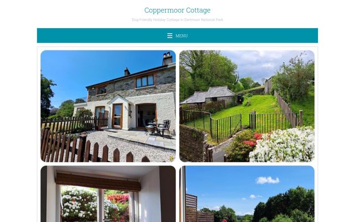 Screenshot of coppermoorcottage.co.uk