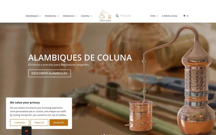 Screenshot of copperworks.pt