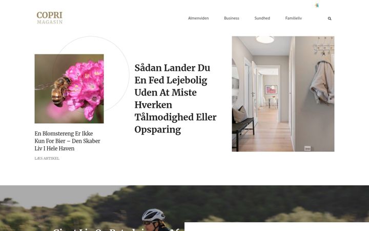 Screenshot of copri.dk
