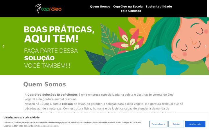 Screenshot of coproleo.com.br