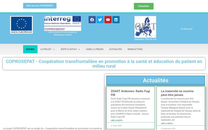 Screenshot of coprosepat.eu