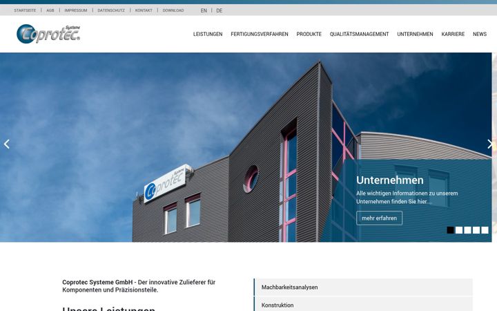 Screenshot of coprotec.de