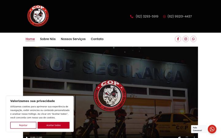 Screenshot of copseguranca.com.br