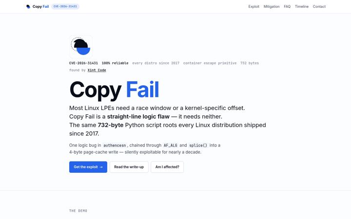 Screenshot von copy.fail