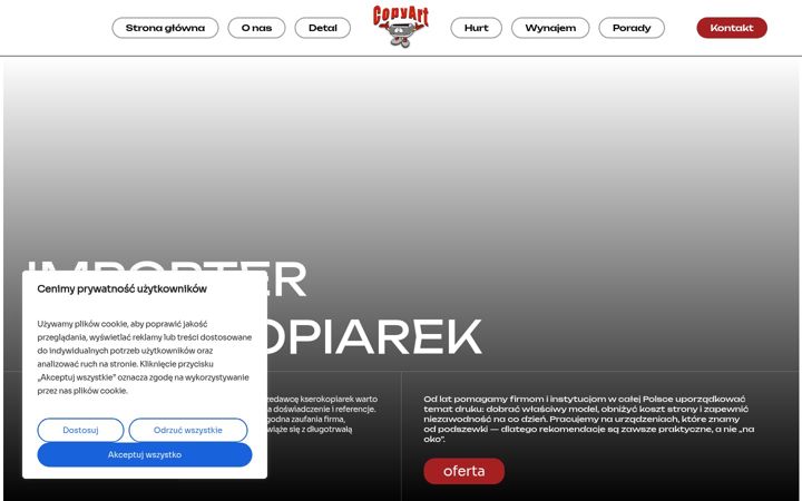 Snímek obrazovky copyart.com.pl