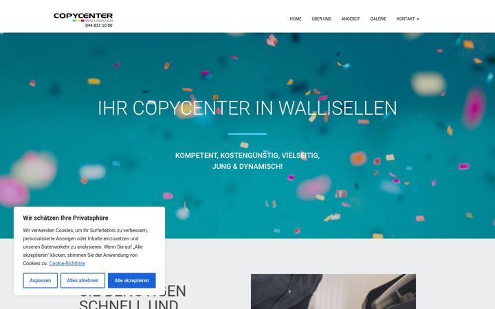Screenshot of copycenter1.ch