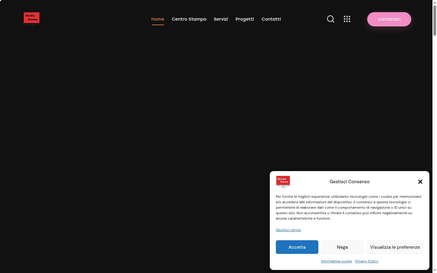 Screenshot des Einwilligungsbanners vor jeglicher Interaktion