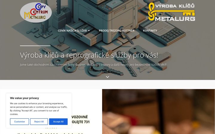 Screenshot of copycentrummetalurg.cz