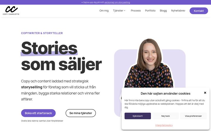 Screenshot of copycharlotte.se