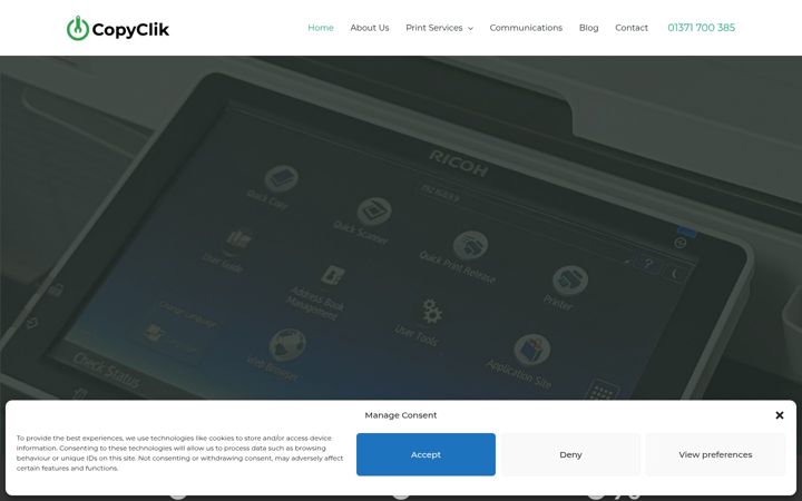 Screenshot ta' copyclik.co.uk