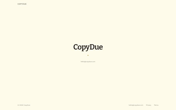 Screenshot of copydue.com