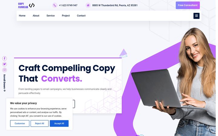 Screenshot of copyflowlab.com