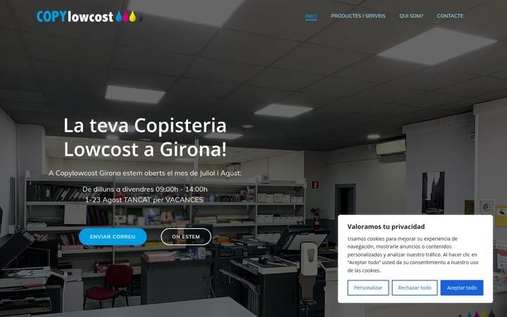 Screenshot of copylowcost.com