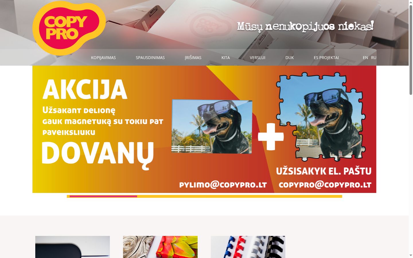 Sutikimo reklamjuostės, rodytos prieš bet kokią sąveiką, ekrano kopija
