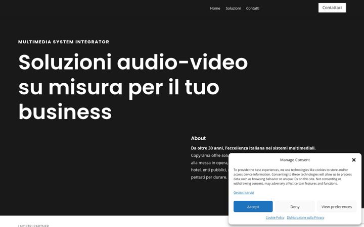 Screenshot of copyramaaudiovideo.it