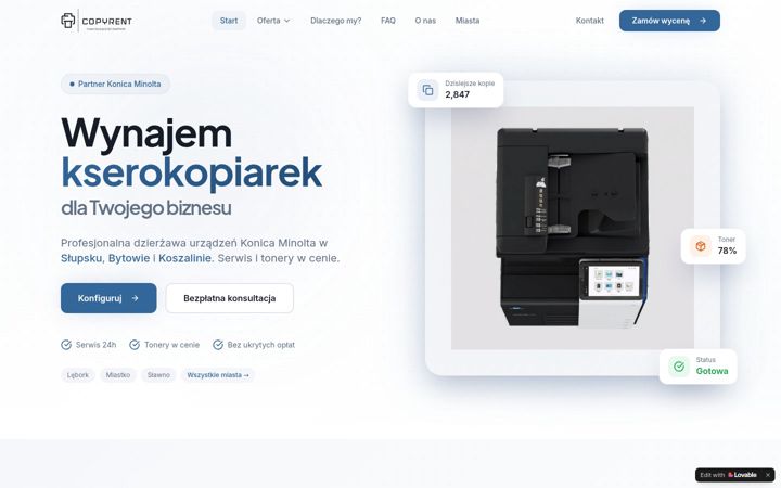 Screenshot of copyrent.pl