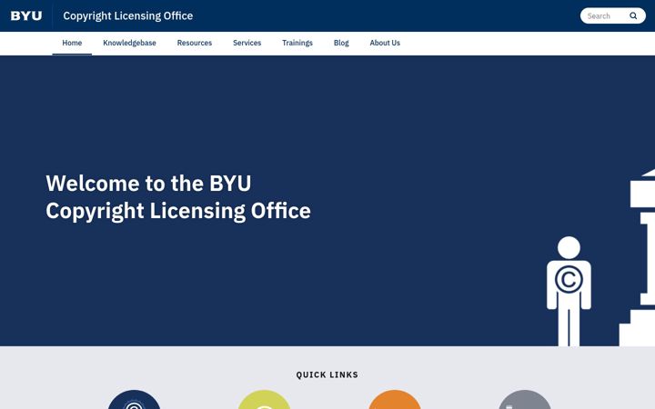 Screenshot von copyright.byu.edu