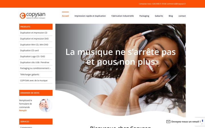 Screenshot di copysan.fr