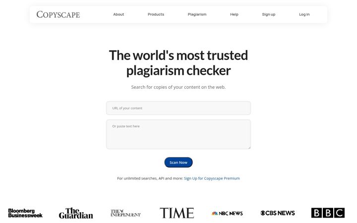 Kuvakaappaus sivustosta copyscape.com