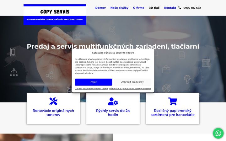 Screenshot of copyservis.sk