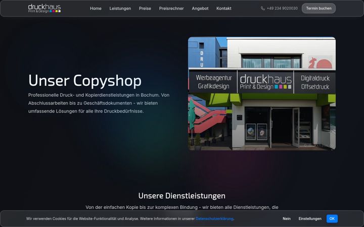 Screenshot of copyshop-bochum.de