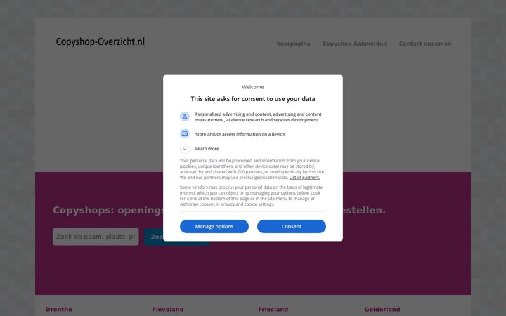 Screenshot of copyshop-overzicht.nl