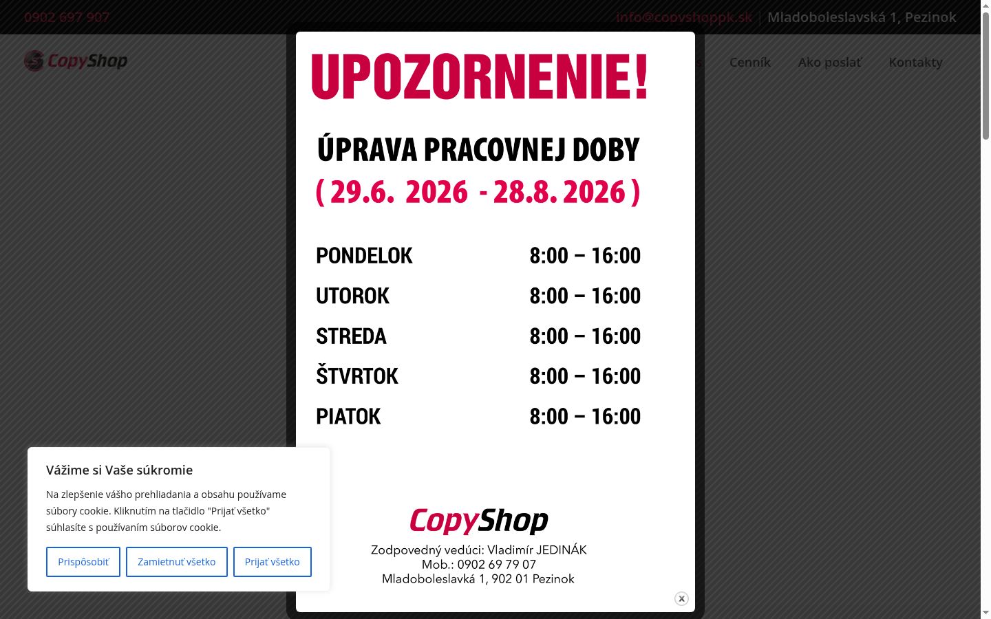 Screenshot tal-banner tal-kunsens muri qabel kwalunkwe interazzjoni