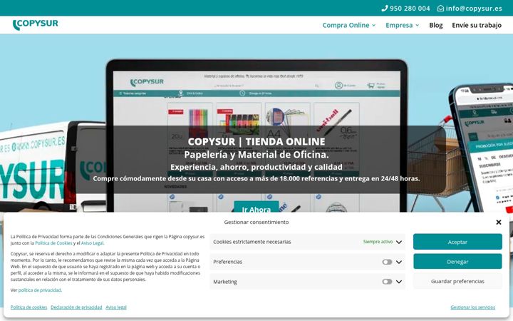 Screenshot of copysur.es