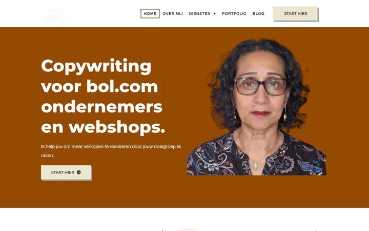 Screenshot of copywritersoemi.nl