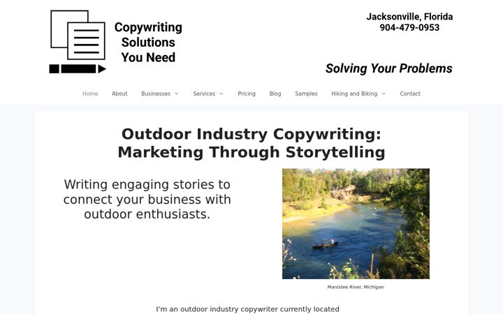 Screenshot of copywritingsolutionsyouneed.com
