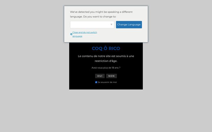 Screenshot of coq-o-rico.fr