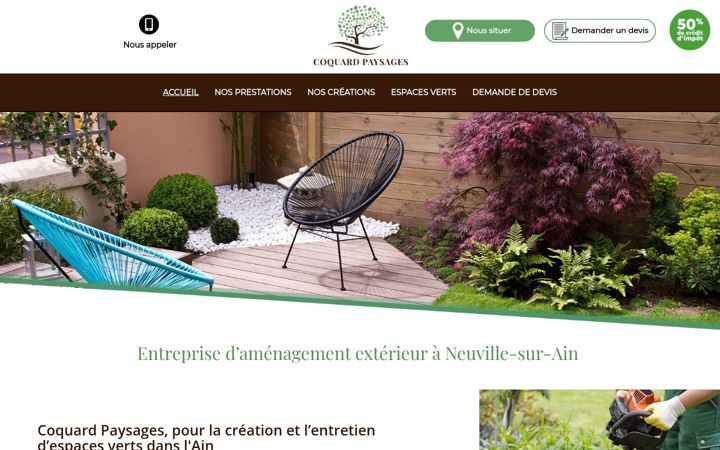 Screenshot of coquard-paysages.fr